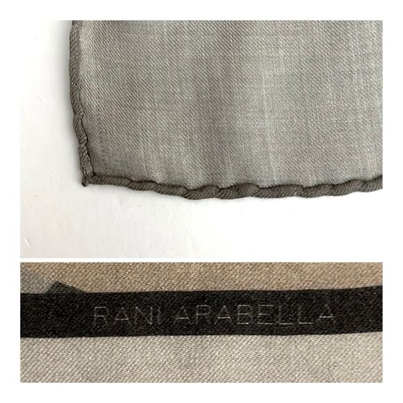 RANI ARABELLA Horse Racing Scarf Shawl Beige Taupe Cashmere Silk Wool ITALY 51” - Picture 12 of 15